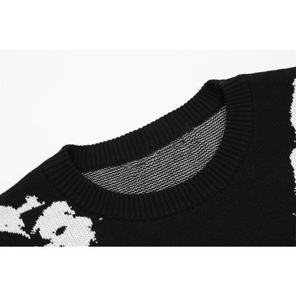 Trendy Neutral Crowd Loose Rundhalspullover Pullover Strickwaren