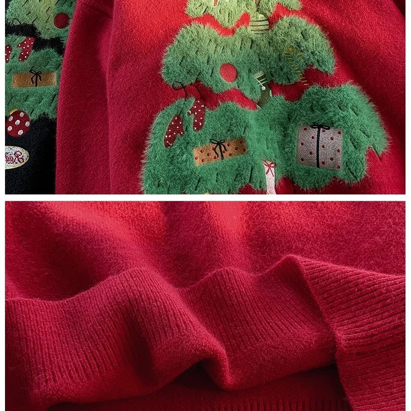 Christmas Design Sense Autumn And Winter Loose Couple Knitwear Sweater