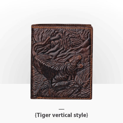 Personalisierte Retro-Handgemachte geprägte Lederbrieftasche für Männer