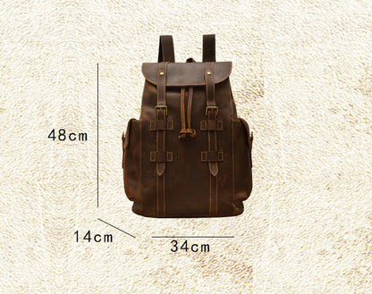 Mochila de cuero retro Timberwolf