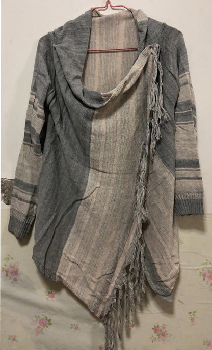 Pullover Mittellang Modisch Quaste Damen