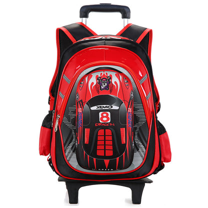 La nueva mochila escolar desmontable con ruedas para hombre reduce la carga