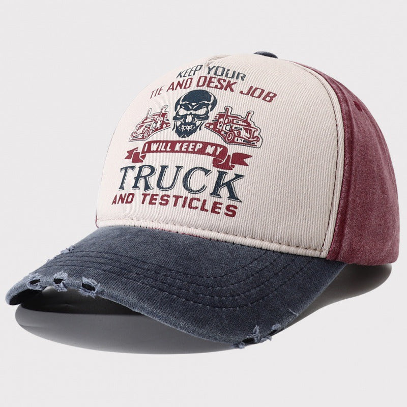 Peaked Hard Top Summer Letter Printing Stylish Baseball Cap