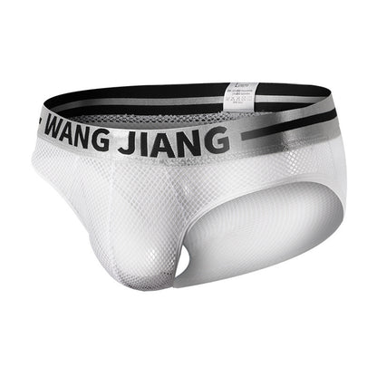 Men's Underwear Triangle Summer Mesh Low Waist Solid Color Breathable