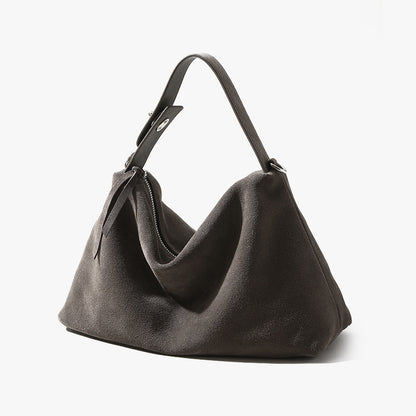 Bolso de un solo hombro de piel de vacuno mate