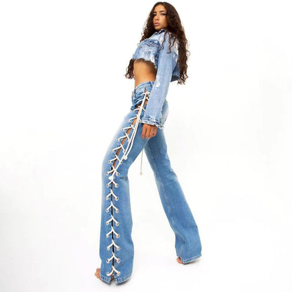 Pantalones anchos casuales y de moda para mujer