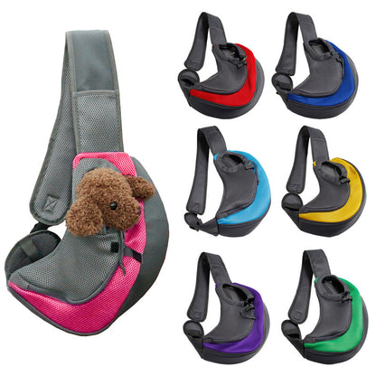 1 stück Outdoor Reise Mesh Oxford Pet Puppy Träger Handtasche Tasche Einzelner Schulterbeutel Sling Mesh Komfort Reise Tote Schultertaschen