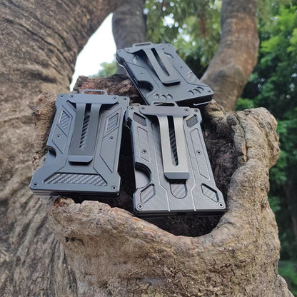 Cartera de metal con tarjeta envuelta en aleación de aluminio
