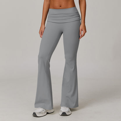 European And American Quick-dry Hip Raise Yoga Pants Nude Feel Casual Wide Leg