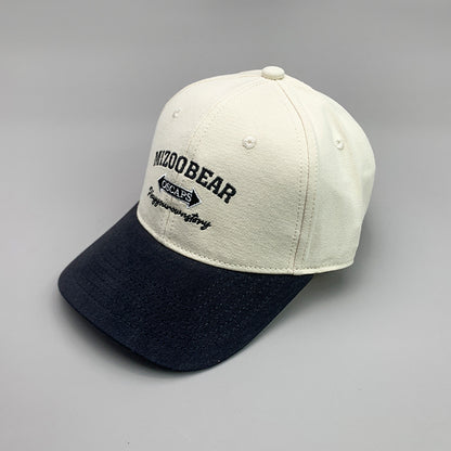 Gorra de béisbol deportiva transpirable con bordado de algodón y letras de colores simples a juego