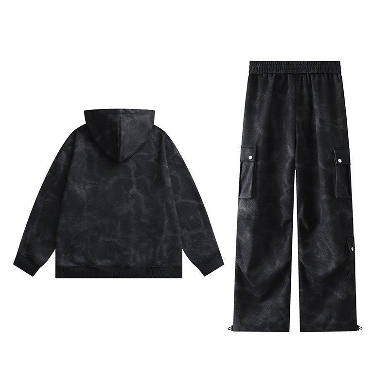 Tie Dye Sweater Pants Casual Suit Men - BAGMODA