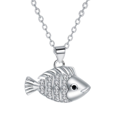 Collar con diseño personalizado y colgante en forma de pez