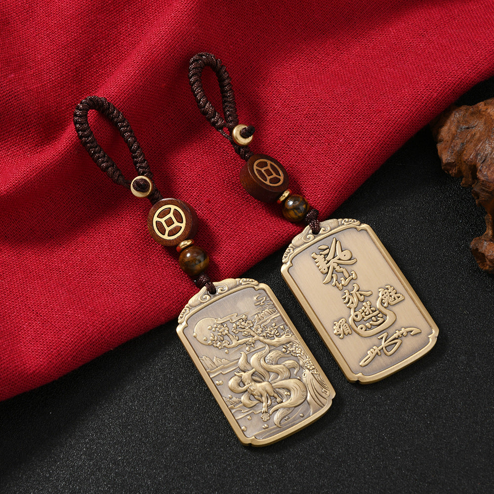 Pure Yellow Copper Pendant Necklace Pendant Token
