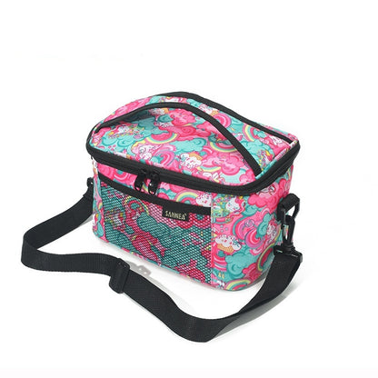 Tragbare, isolierte Lunchtasche aus Oxford-Stoff