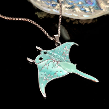 Collar luminoso de manta raya con viento oceánico, accesorios de playa luminosos