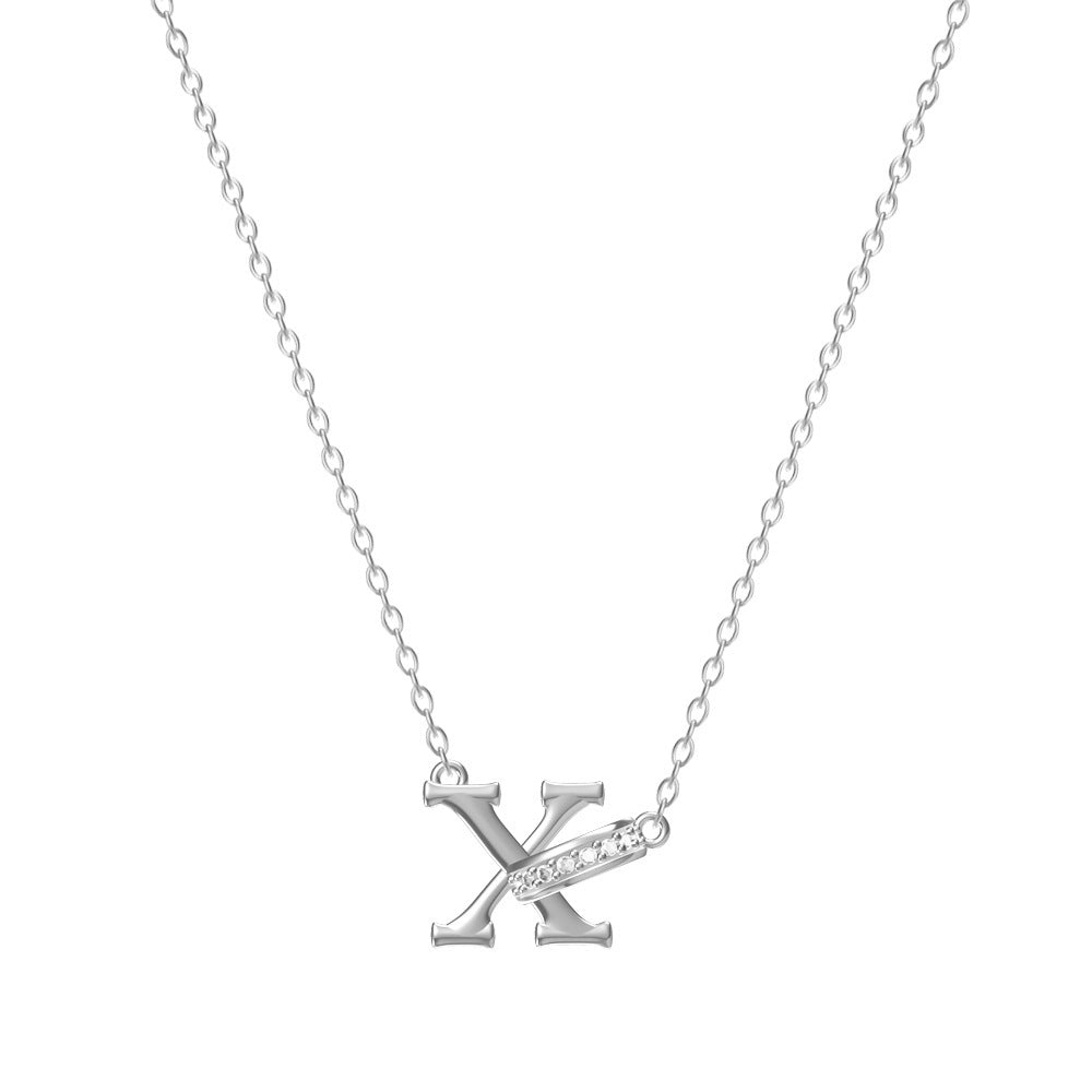 Women's 26-letter Necklace With Diamond Titanium Steel No Fading Clavicle Chain