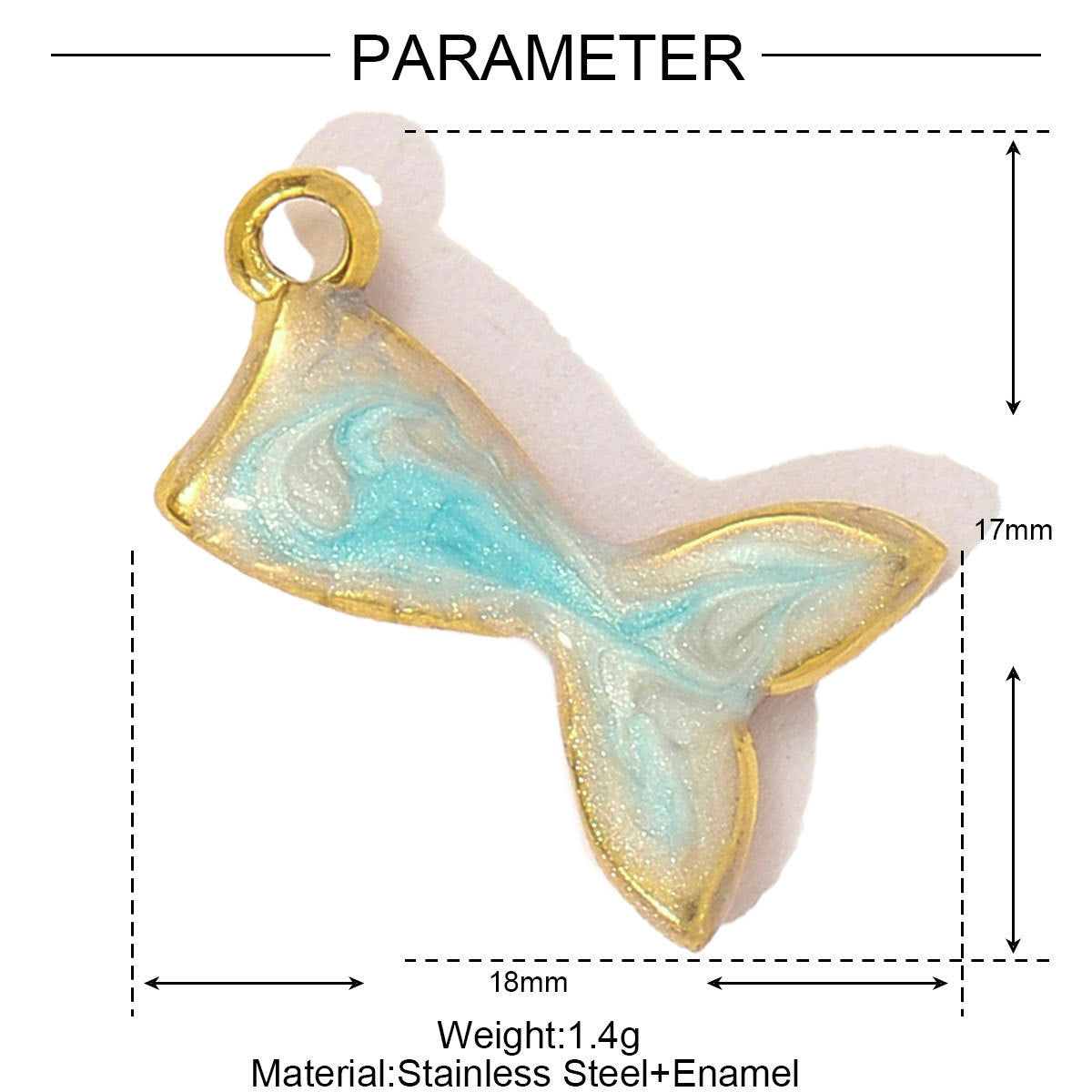 French Style Heart Shell Starfish Diy Titanium Steel Pendant