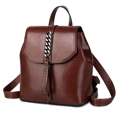 Mochila de cuero para mujer