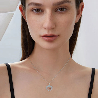 Elegante collar de mamá grueso con forma de corazón para mujer