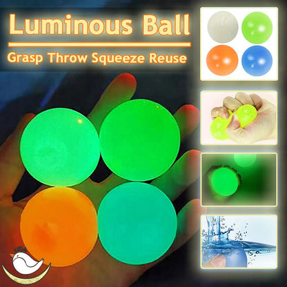 Bolas adhesivas luminosas para pared, juegos de fiesta en casa, juguetes novedosos que brillan en la oscuridad, juguete de descompresión para apretar.