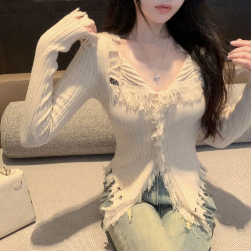 Slim Fit Slimming Niche Chic Cardigan Top
