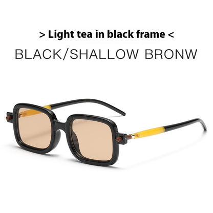 Retro Künstlerische Quadratische Sonnenbrille Damen