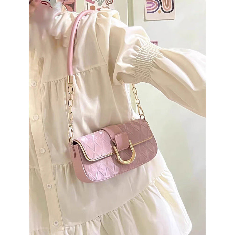 Chain Small Square Bag Shoulder Crossbody Underarm Bag