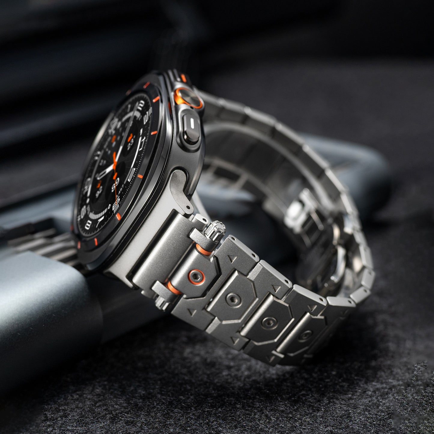 Butterfly Clasp Metallic Stainless Steel Strap