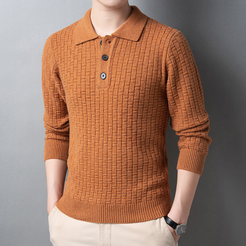 Plus Size Jacquard Top Autumn And Winter Men's Sweater