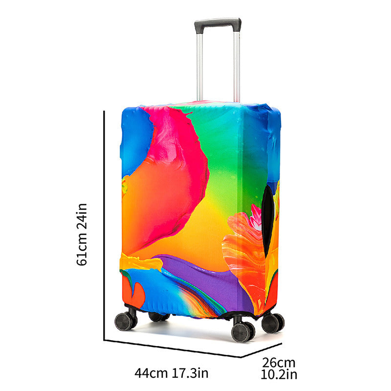 Trendy Unique Suitcase Suite Elastic Case Cover Luggage Protective Cover Travel Trolley Case Dust Cover