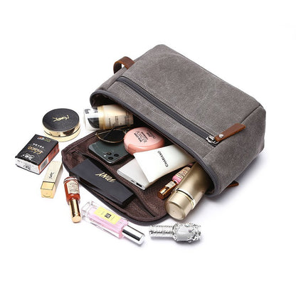 Bolsa de maquillaje portátil y versátil para viajes