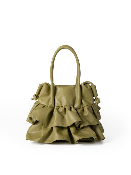 Pleated Ruffled Messenger Bag