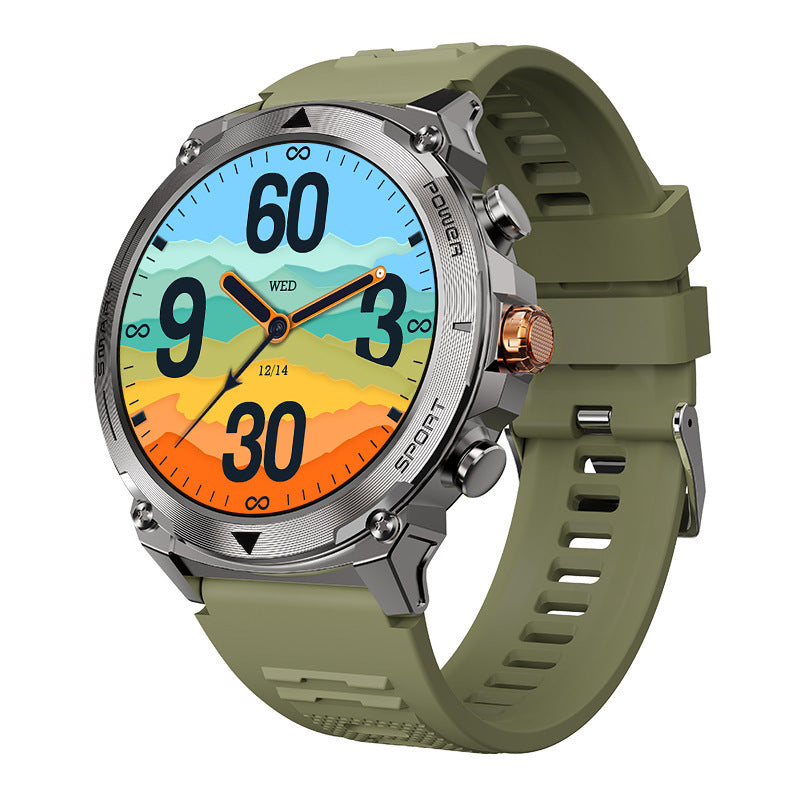 T53 Bluetooth Calling Outdoor Three-proof Sport Watch 143-inch AMOLED Heart Rate Blood Pressure Smart Watch