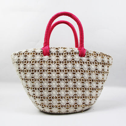 Bolso hueco de estilo occidental tejido de paja