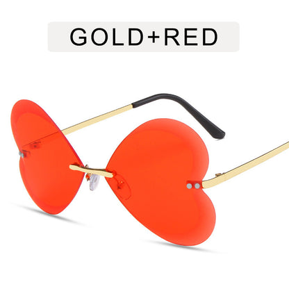 Retro Trend Liebe Persönlichkeit Metall Sonnenbrille Frauen