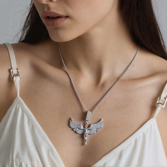 Collar de lujo ligero con diamantes y personalidad para hombre y mujer