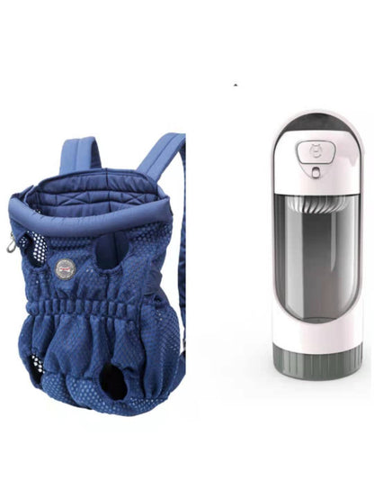 Mochila transportadora de mascotas para viajes al aire libre, de malla, transpirable, para el hombro