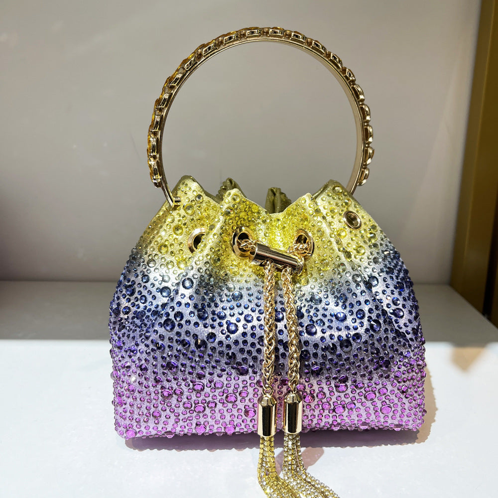 Drawstring Rhinestone Women's Bag