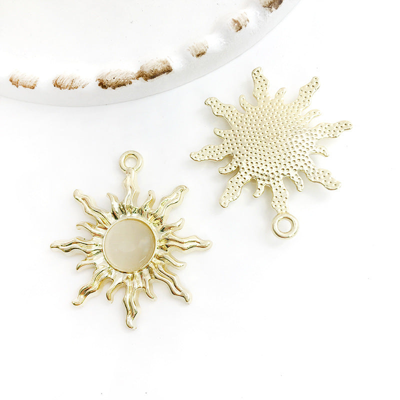 SUNFLOWER Alloy Drop Oil Small Pendant Creative Diy Bracelet Keychain Earrings Pendant