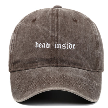 Dead Inside Bestickte Baseballkappe aus Baumwolle