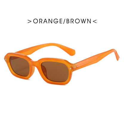 Retro Hochwertige schmale quadratische Sonnenbrille für Damen
