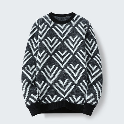 Knit Sweater With Round Neckline Inside