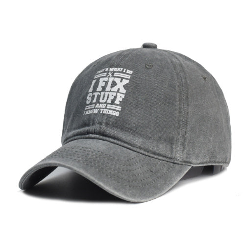 Women's Fashion Minimalist Washed Cotton Printed Hat