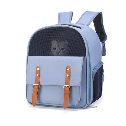 Mochila portátil para mascotas al aire libre, transpirable