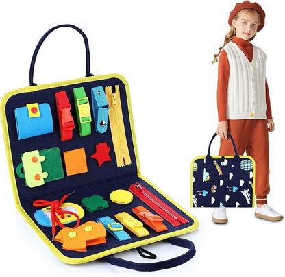 Nuevo libro de actividades para niños, tablero de actividades para vestirse y abotonarse, aprendizaje para bebés, educación temprana, preescolar, juguete de aprendizaje sensorial.
