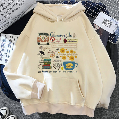 Sudadera con capucha Gilmore Girls para mujer, estilo Y2K, para invierno
