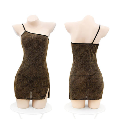 Damen Erotische Dessous Senior Nachthemd Schlitzkleid