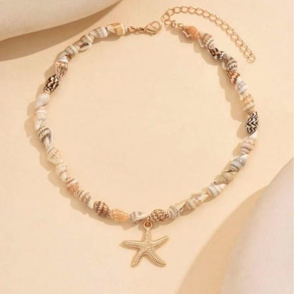 Collar de cuentas de concha para mujer, moda, perla, concha creativa