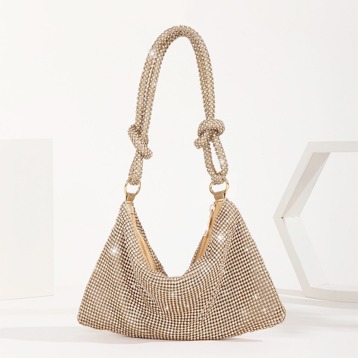Diamond-embedded Evening Bag