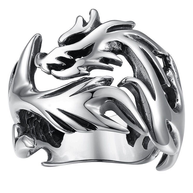 Chinese Style Luminous Dragon Pattern Ring